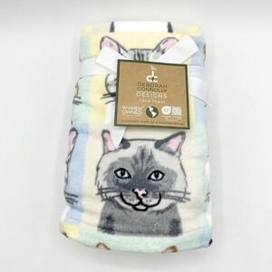 2 Deborah Connolly Designs Cat Portraits Hand Towel Colorful Cats NWT